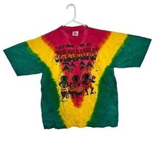 Vintage Jamaica Rastafarian Tie Dye Single Stitch T-shirt